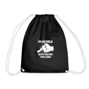 Geschenk Bestes Opa Enkel Grosseltern Grossvathe - Turnbeutel - Schwarz - Vorne