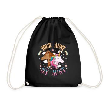 Your aunt my aunt - Drawstring Bag - black - Front