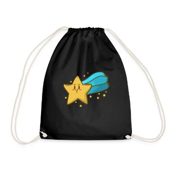 Idée de nuages d'étoiles nocturnes Night Moon Sparkle Chilling - Sac de sport léger - noir - Devant
