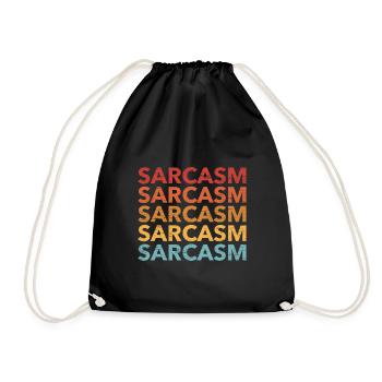 Sarcasm - Drawstring Bag - black - Front