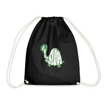 Turtle - Drawstring Bag - black - Front