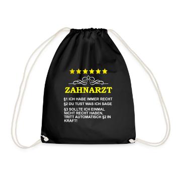Funny dentist saying motive - Drawstring Bag - black - Front