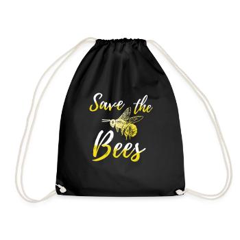 Save the Bees - Turnbeutel - Schwarz - Vorne