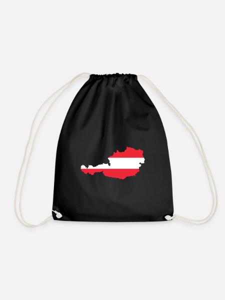 Austria - Drawstring Bag - black