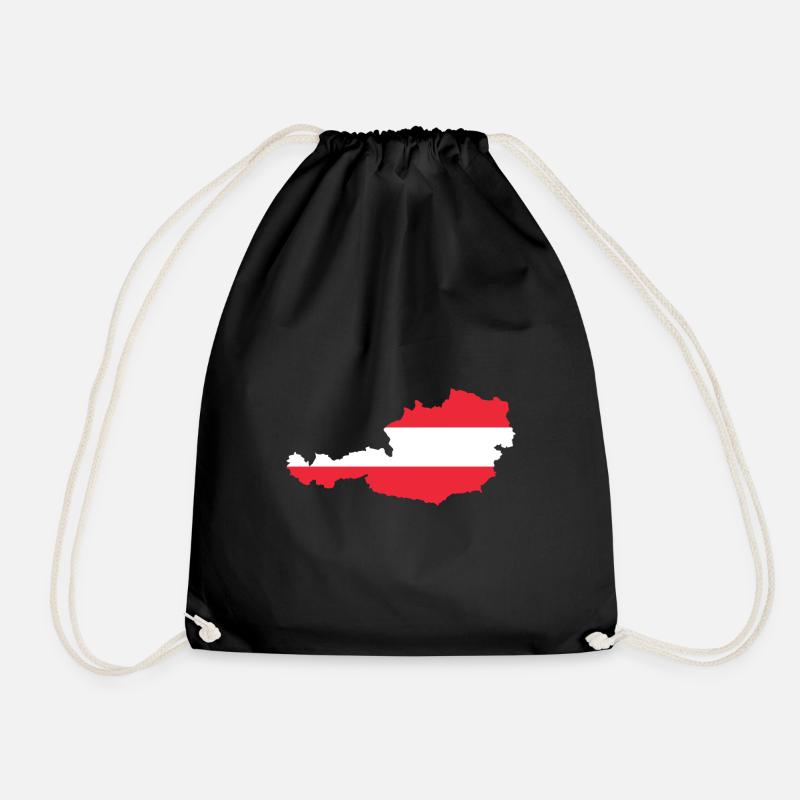 Austria - Drawstring Bag - black