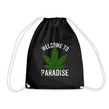 Bienvenue sur Paradise Cannabis Cannabis Marijuana Cannabis - Sac de sport léger - noir - Devant