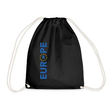 Europe EU European Union stars - Drawstring Bag - black - Front