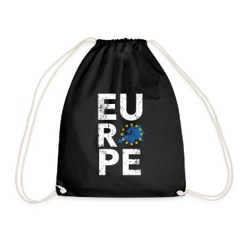 Europe UE Union européenne Carte d'étoiles Grunge - Sac de sport léger - noir - Devant