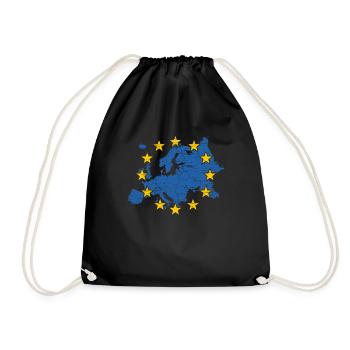 Union européenne Etoiles carte européenne - Sac de sport léger - noir - Devant