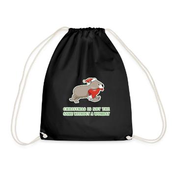 Wombat de Noël - Sac de sport léger - noir - Devant