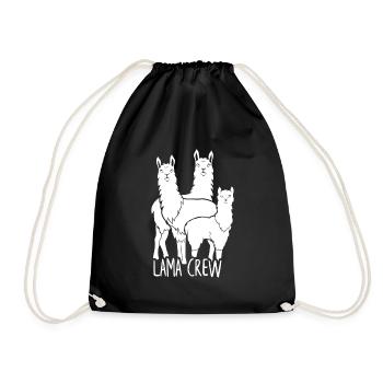 Lama Crew Alpaca - Drawstring Bag - black - Front