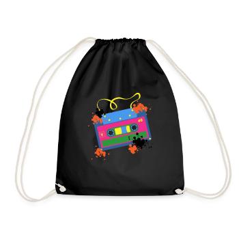 Années 80 cassette années 80 années 80 - Sac de sport léger - noir - Devant
