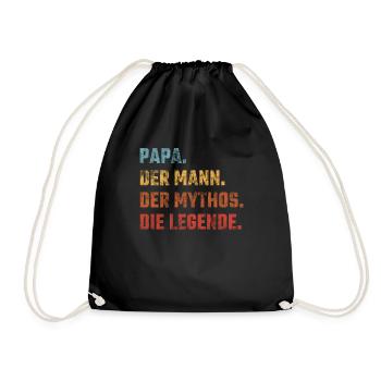 Papa. Der Mann. Der Mythos. Die Legende. - Turnbeutel - Schwarz - Vorne