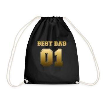 Best Dad 01 - Turnbeutel - Schwarz - Vorne