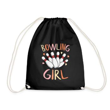 Bowling Girl - Turnbeutel - Schwarz - Vorne