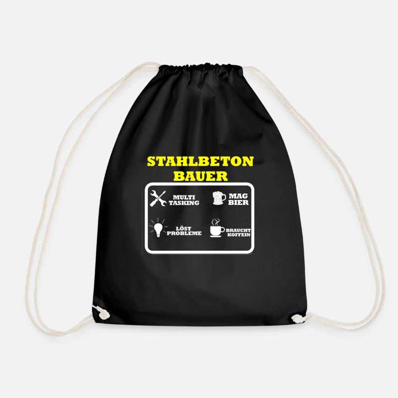 Stahlbetonbauer - Turnbeutel - Schwarz