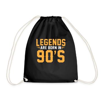 Né dans les années 90 - Sac de sport léger - noir - Devant