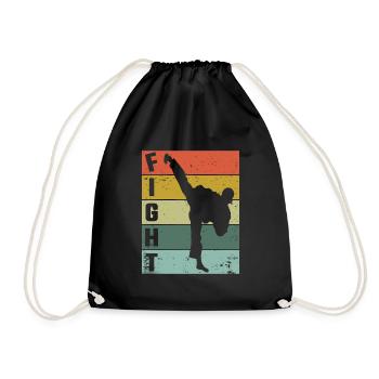 Combat de karaté combattant Combattant de karaté - Sac de sport léger - noir - Devant