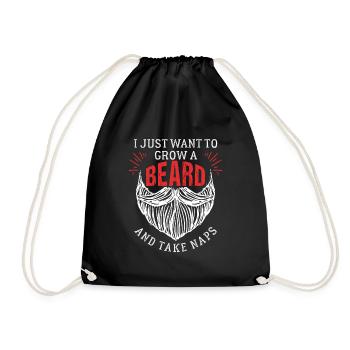I Just Want To Grow A Beard Funny Gift - Sac de sport léger - noir - Devant