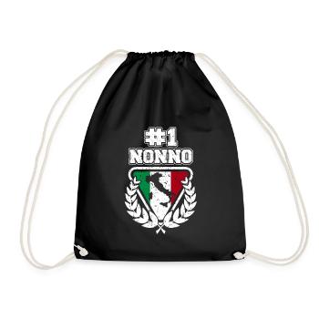 Italie Nonno Papy Papy Petit Fils Cadeau - Sac de sport léger - noir - Devant