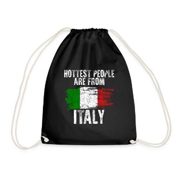 Italy - Drawstring Bag - black - Front