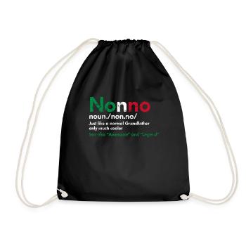 Cadeau de petit-fils de la famille italienne grand-père Nonno - Sac de sport léger - noir - Devant