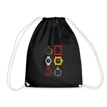 Watches - Drawstring Bag - black - Front
