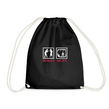 Fun Cave Hiking Shirt & Caving Gift - Drawstring Bag - black - Front