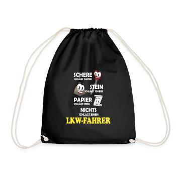 Truck driver - Drawstring Bag - black - Front