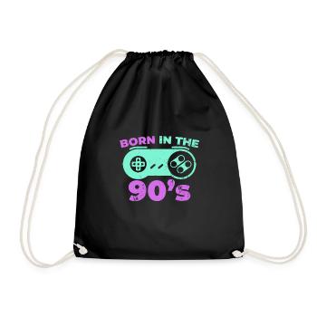 Born in the 90s birthday - Drawstring Bag - black - Front