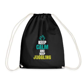 Jonglieren Spruch - Turnbeutel - Schwarz - Vorne