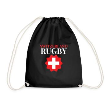 Schweizer Rugby Shirt - Turnbeutel - Schwarz - Vorne