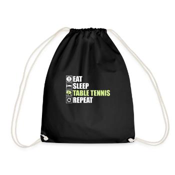 table tennis - Drawstring Bag - black - Front