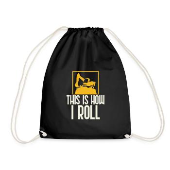 T-shirt et idée cadeau pour excavatrice - Sac de sport léger - noir - Devant