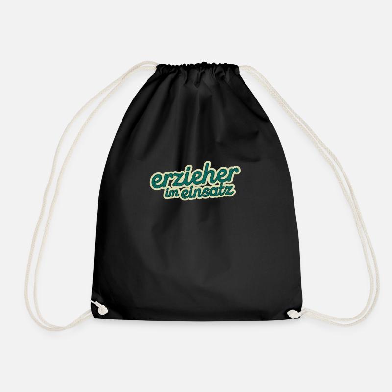 Erzieher im Einsatz - Turnbeutel - Schwarz
