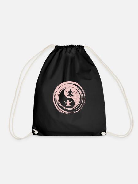 Yoga Yin Yang Shirt - Turnbeutel - Schwarz