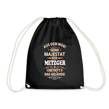 Metzger - Turnbeutel - Schwarz - Vorne