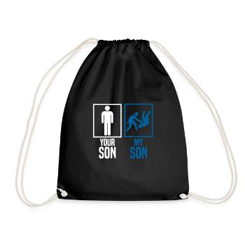Judo T-Shirt Father & Son Gift - Drawstring Bag - black - Front