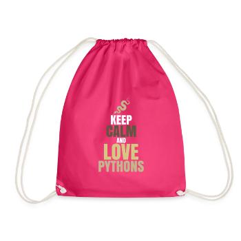 python - Drawstring Bag - fuchsia - Front
