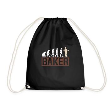 baker - Drawstring Bag - black - Front