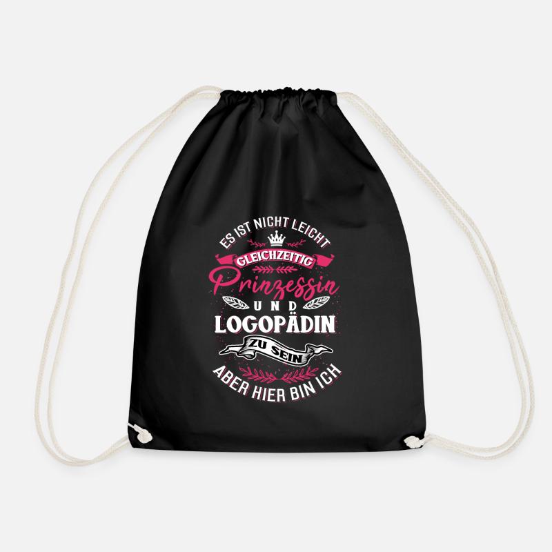 speech therapist - Drawstring Bag - black