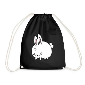 Bad bunny - Drawstring Bag - black - Front