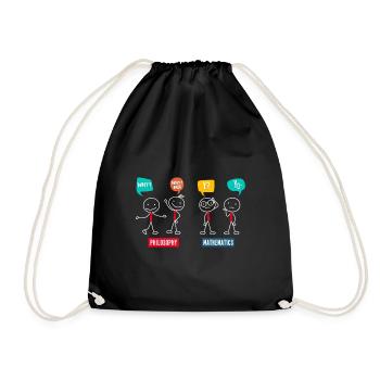 Philosophie vs. Mathématiques Mathématiques Mathématiques Professeur - Sac de sport léger - noir - Devant
