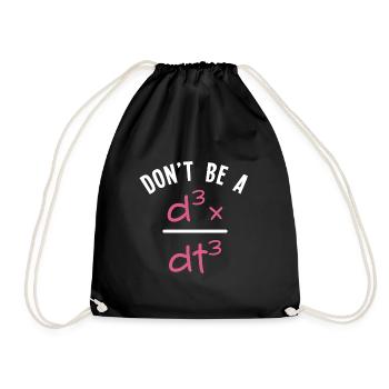 Ne sois pas saccade - prof de maths algèbre - Sac de sport léger - noir - Devant