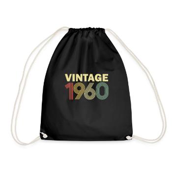T-shirt vintage & cadeau d'anniversaire des années 1960 - Sac de sport léger - noir - Devant