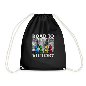 Brettspiele Road to Victory - Turnbeutel - Schwarz - Vorne