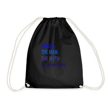 Uncle-The Man-The Myth-The Bad Influence Gift Idea - Drawstring Bag - black - Front