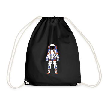 Astronaut - Turnbeutel - Schwarz - Vorne