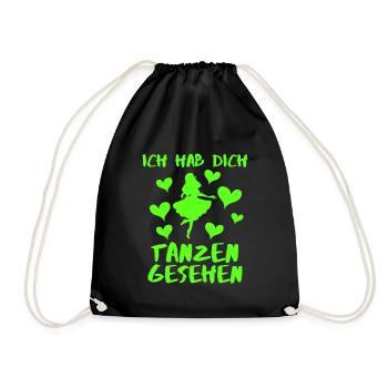 Ich hab dich tanzen gesehen – Magischer Tanzmoment - Turnbeutel - Schwarz - Vorne