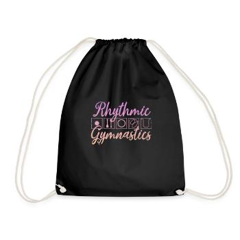 Rhythmic gymnastics gift - Drawstring Bag - black - Front